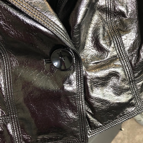 CARLISLE Black Cropped 3/4 Sleeve Biker Moto Jacket Size 4 - Picture 13 of 13